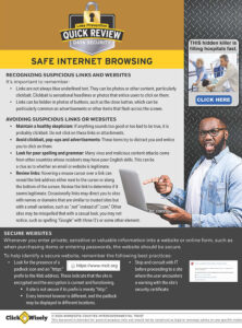 Quick Review of Data Security: Safe Internet Browsing employee handout