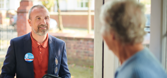 Resource-Politician camapaigning door to door