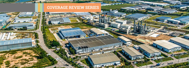 Coverage Review Series - Sky shot of warehouses