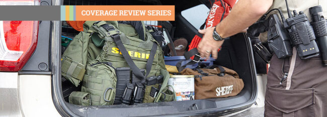 Coverage Review Series - Sheriff loading items into the trunk