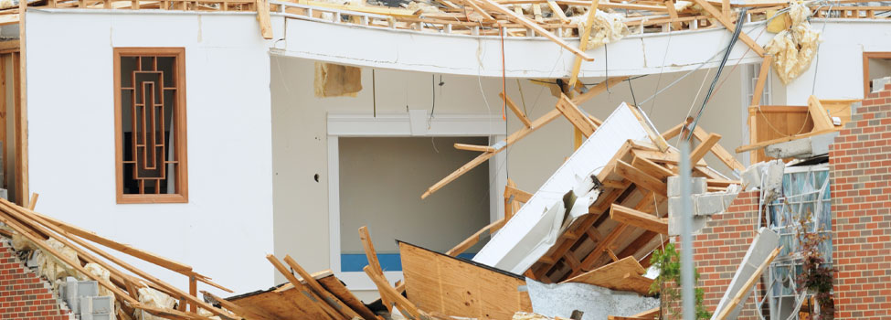 Tornado damage building