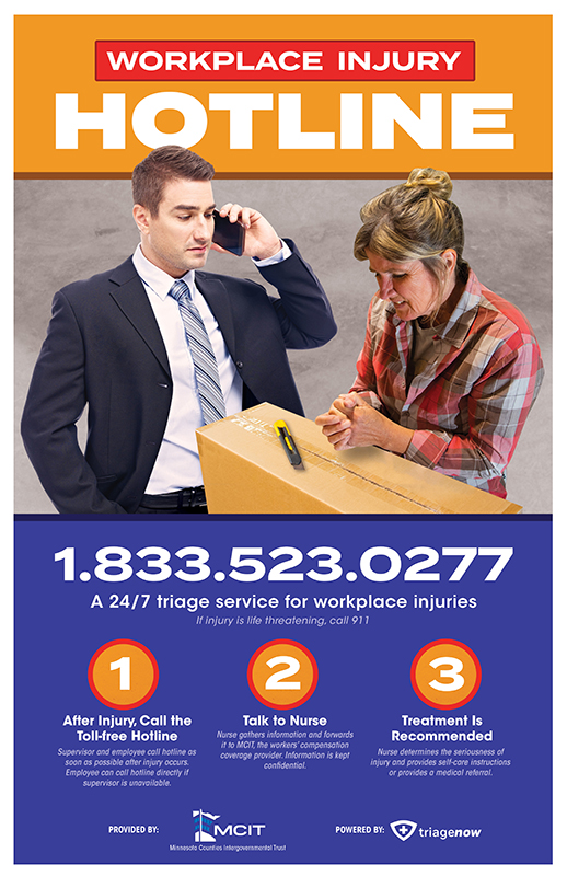 Thumbnail of Workplace Injury Hotline poster for 2024
