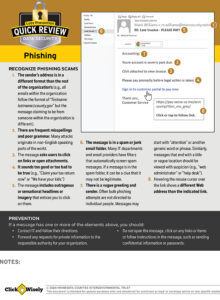 Quick Review of Data Security: Phishing employee handout