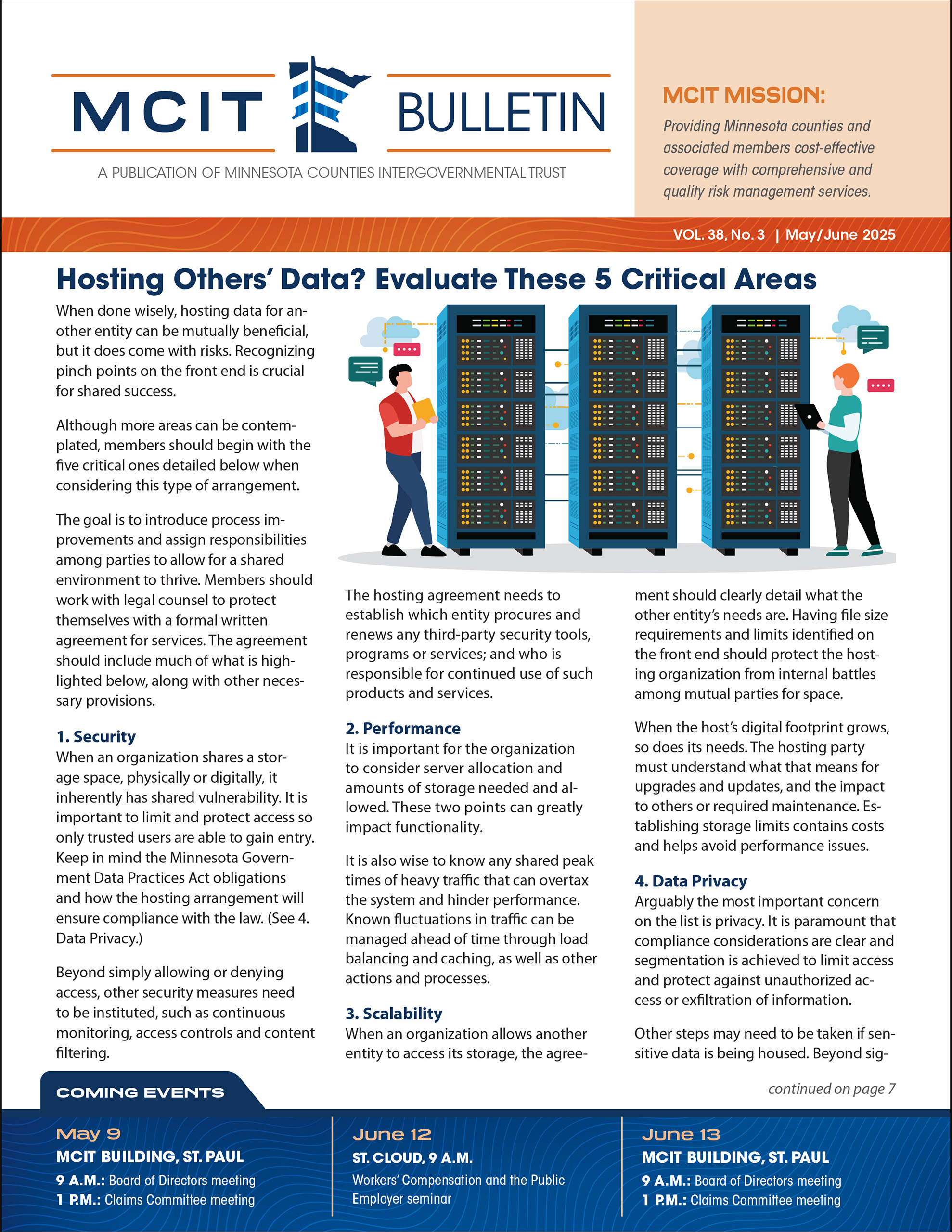 Front page of May-June 2025 MCIT Bulletin newsletter
