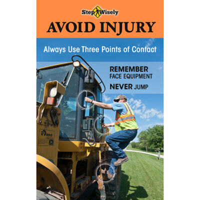 Avoid Injury, Use 3 Points of Contact, large equipment, poster thumbnail