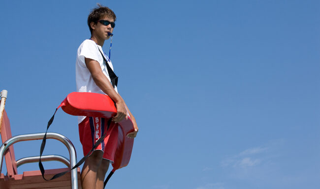 Life Guard on duty.