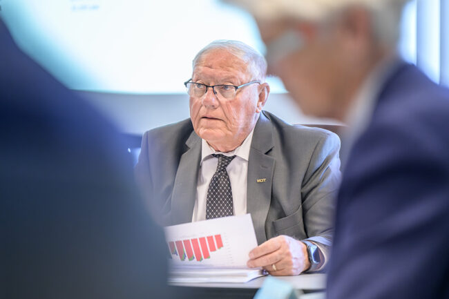 MCIT Board Vice Chair Don Wachal listens during an MCIT Board Meeting