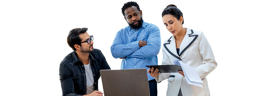 IT professional and other business leaders meet