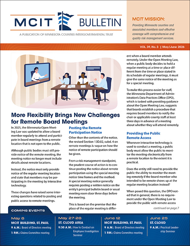 Cover page of May-June 2026 MCIT Bulletin newsletter