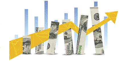 Upward trending graph concept for dividend